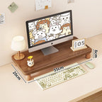 Monitor Riser Solid Wood Tiered Storage Cable Management