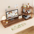 Monitor Riser Solid Wood Tiered Storage Cable Management