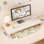 Monitor Riser Solid Wood Tiered Storage Cable Management
