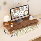 Monitor Riser Solid Wood Tiered Storage Cable Management