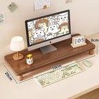 Monitor Riser Solid Wood Tiered Storage Cable Management