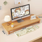 Monitor Riser Solid Wood Tiered Storage Cable Management