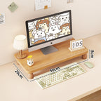 Monitor Riser Solid Wood Tiered Storage Cable Management