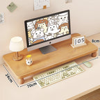 Monitor Riser Solid Wood Tiered Storage Cable Management