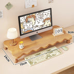 Monitor Riser Solid Wood Tiered Storage Cable Management