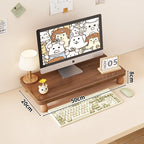 Monitor Riser Solid Wood Tiered Storage Cable Management