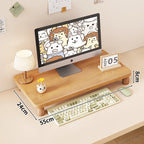 Monitor Riser Solid Wood Tiered Storage Cable Management