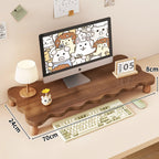 Monitor Riser Solid Wood Tiered Storage Cable Management