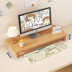 Monitor Riser Solid Wood Tiered Storage Cable Management