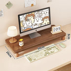Monitor Riser Solid Wood Tiered Storage Cable Management