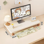 Monitor Riser Solid Wood Tiered Storage Cable Management