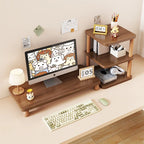 Monitor Riser Solid Wood Tiered Storage Cable Management