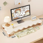 Monitor Riser Solid Wood Tiered Storage Cable Management