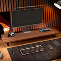 Monitor Stand Walnut Iron Cable Management