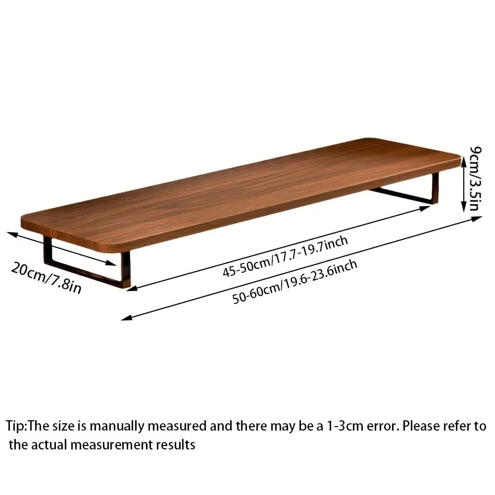 Monitor Stand Walnut Iron Cable Management