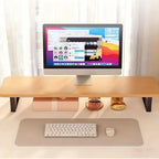Monitor Stand Walnut Iron Cable Management