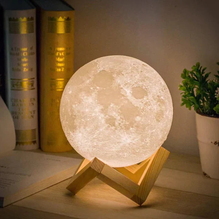 Moon Lamp Touch Control Rechargeable Warm & Cool Light