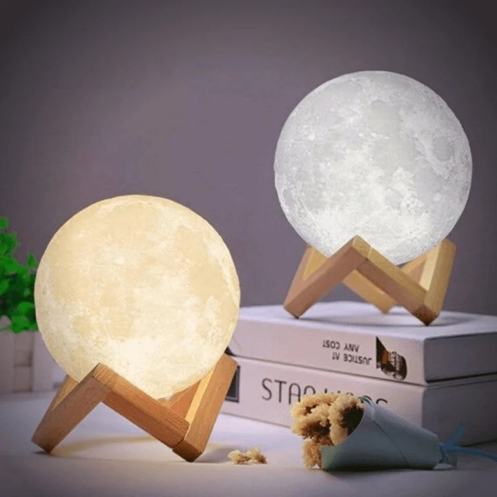 Moon Lamp Touch Control Rechargeable Warm & Cool Light