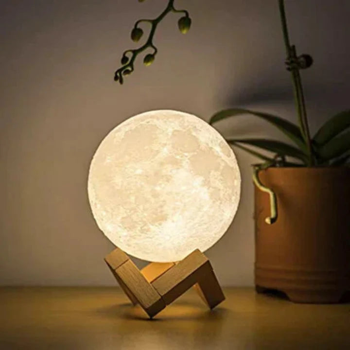 Moon Lamp Touch Control Rechargeable Warm & Cool Light