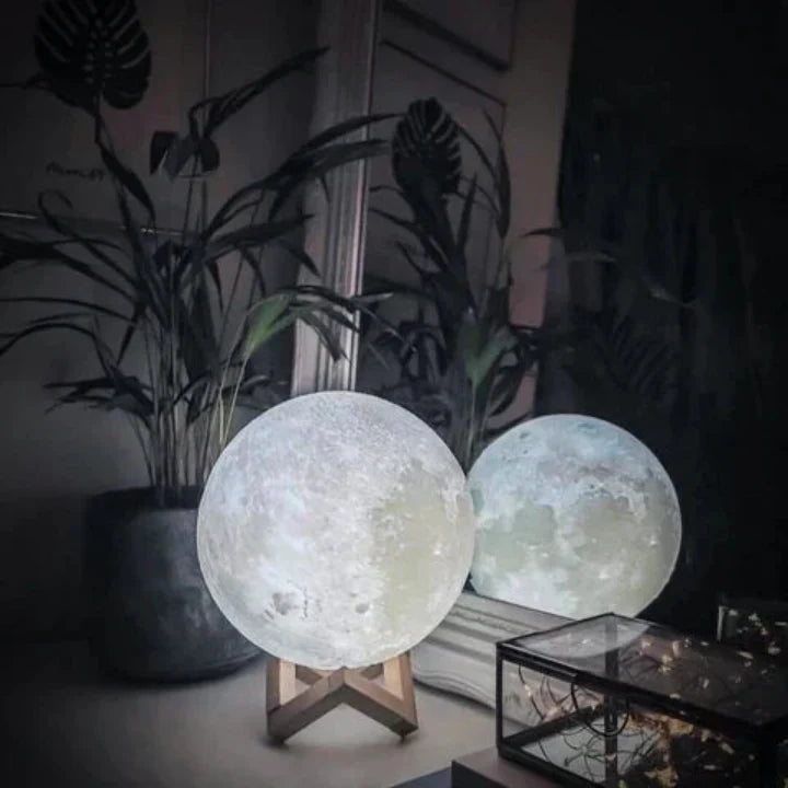 Moon Lamp Touch Control Rechargeable Warm & Cool Light