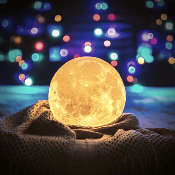 Moon Lamp Touch Control Rechargeable Warm & Cool Light