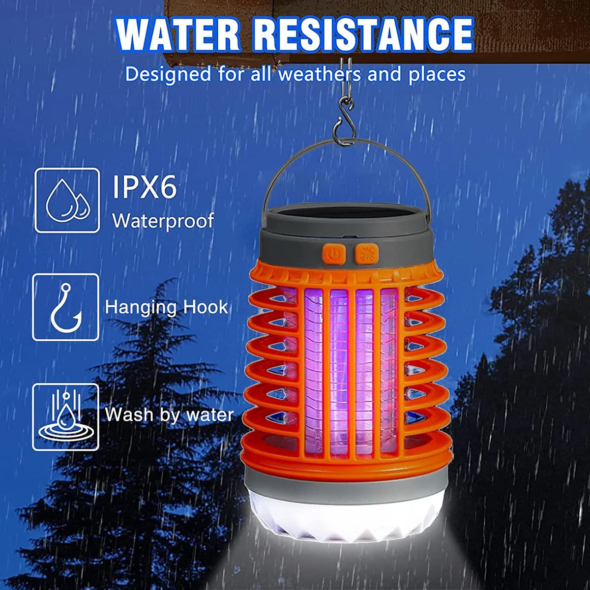 Mosquito Lamp UV Light Electric Trap Solar & USB