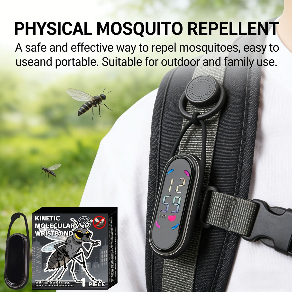 Mosquito Repellent Watch Lightweight Adjustable Strap