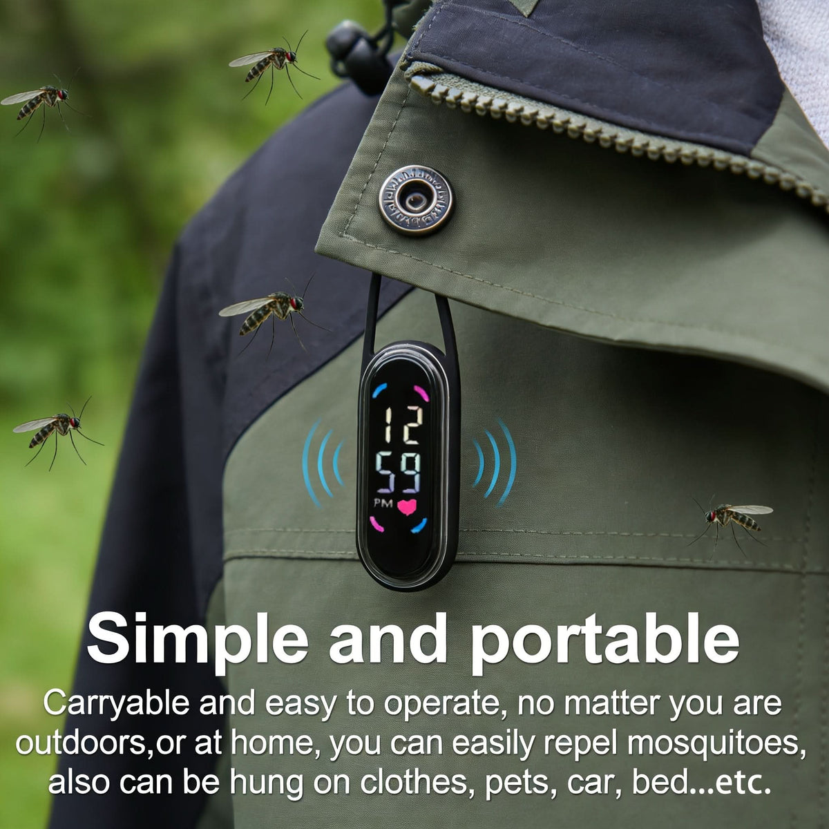 Mosquito Repellent Watch Lightweight Adjustable Strap