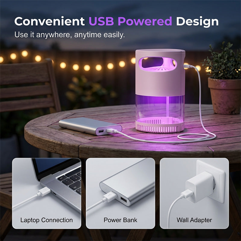 Mosquito Trap Magnetic UV Light & Silent Fan USB Powered