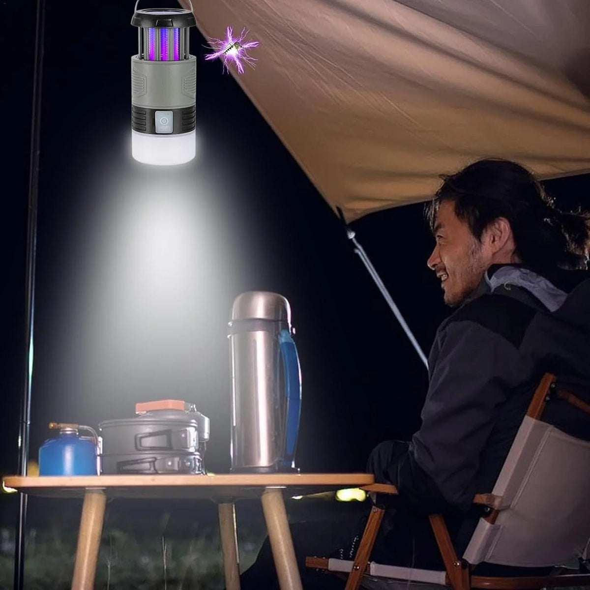 Mosquito Trap Solar UV USB-C Rechargeable Waterproof