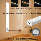 Motion Sensor Light LED USB-Rechargeable Adjustable Brightness