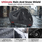 Motorcycle Cover Weather-Resistant Oxford Fabric Reflective Strips