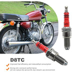 Motorcycle Spark Plug Triple-Electrode Ceramic & Nickel Alloy