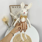 Mouse Doll Cotton-Linen With Crocheted Floral Dress