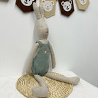 Mouse Doll Cotton-Linen With Crocheted Floral Dress