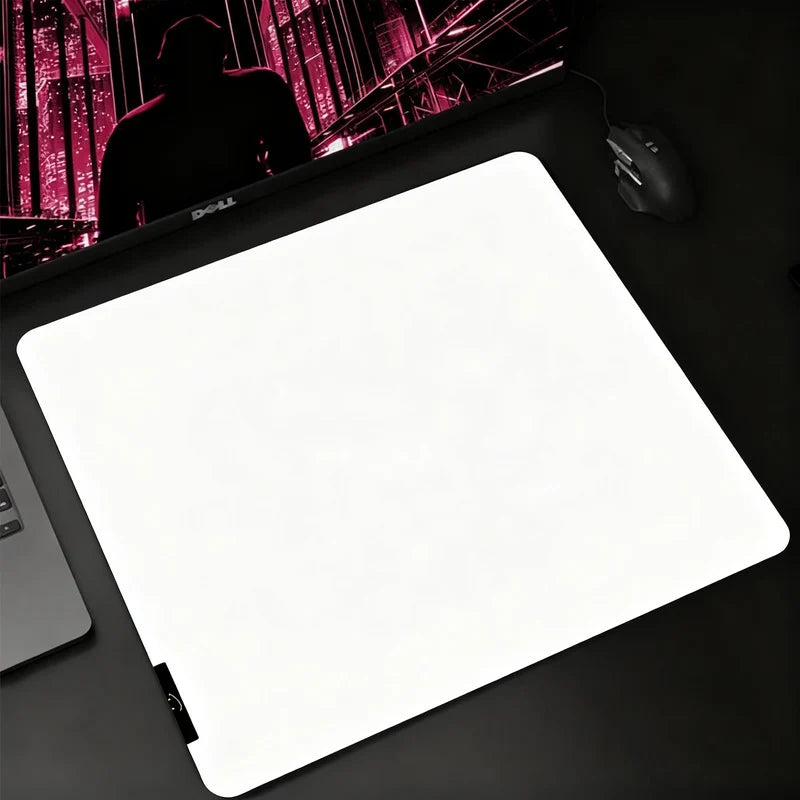 Mouse Pad Tempered Glass Smooth Glide Non-Slip Base