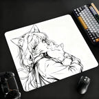 Mouse Pad Tempered Glass Smooth Glide Non-Slip Base