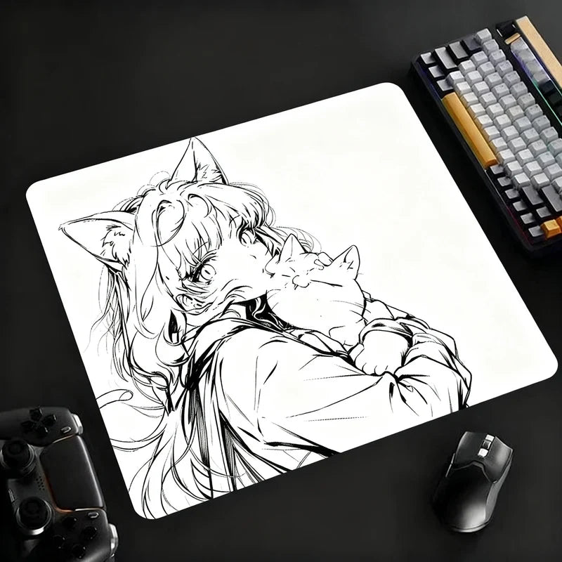 Mouse Pad Tempered Glass Smooth Glide Non-Slip Base