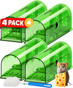 Mouse Trap Humane Live Catch & Release Clear Body Set of 4