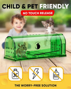 Mouse Trap Humane Live Catch & Release Clear Body Set of 4