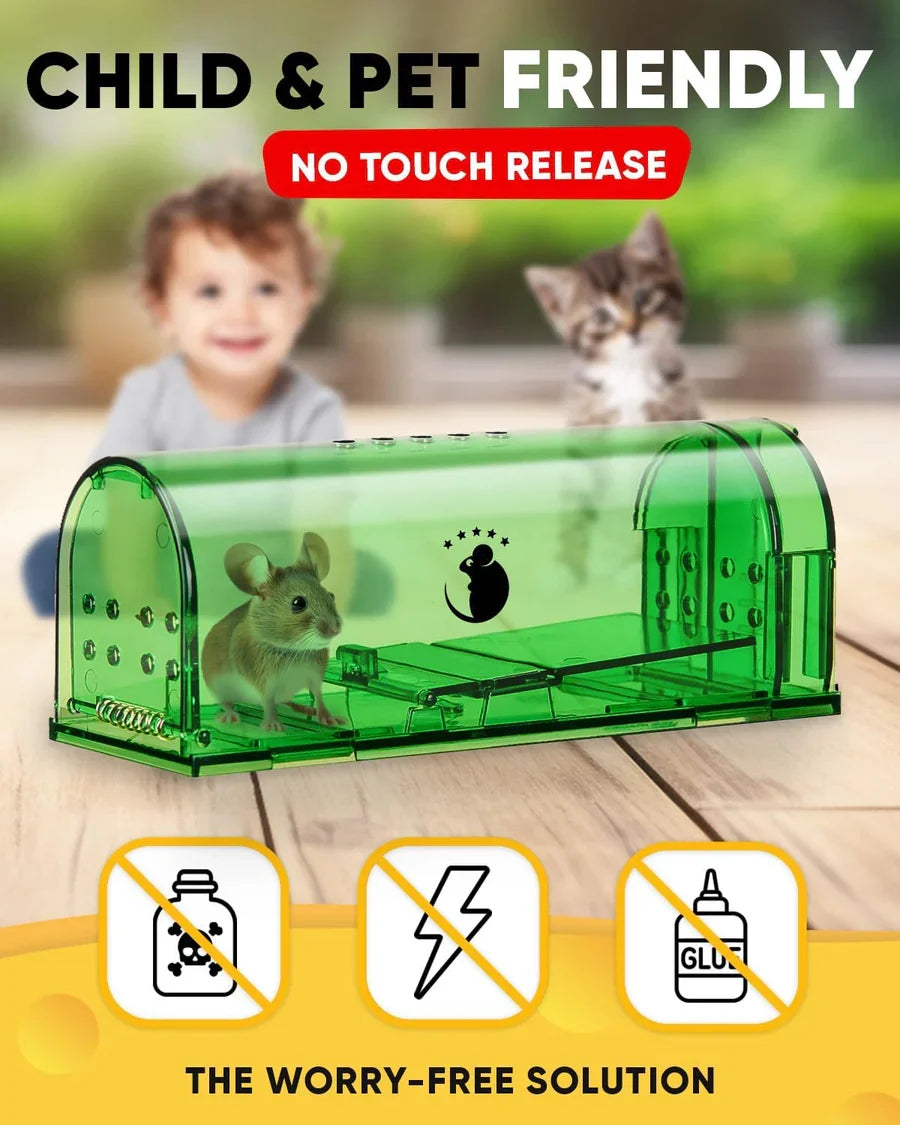 Mouse Trap Humane Live Catch & Release Clear Body Set of 4