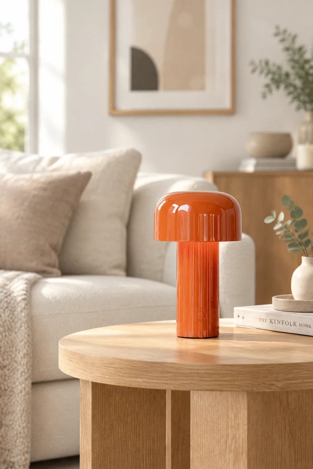 Mushroom Table Lamp Rechargeable Cordless Dimmable LED Light