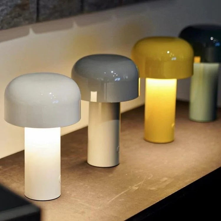 Mushroom Table Lamp Rechargeable Cordless Dimmable LED Light
