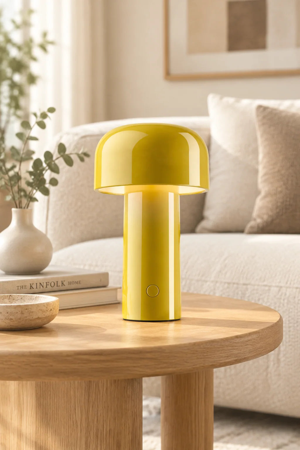 Mushroom Table Lamp Rechargeable Cordless Dimmable LED Light