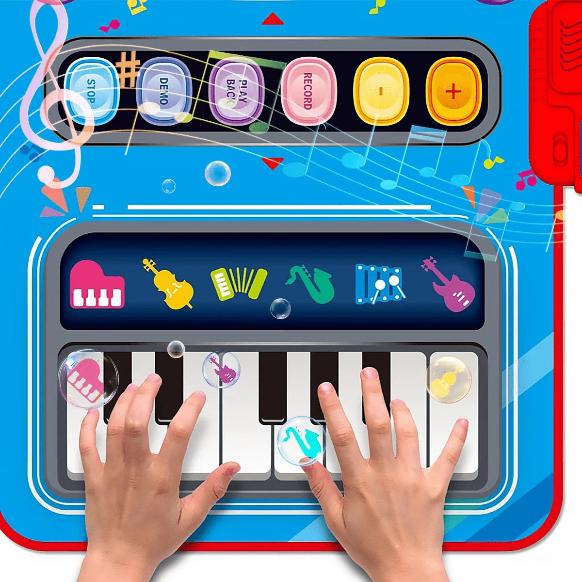 Musical Mat Movement-Activated 5 Instruments Non-Slip Lightweight