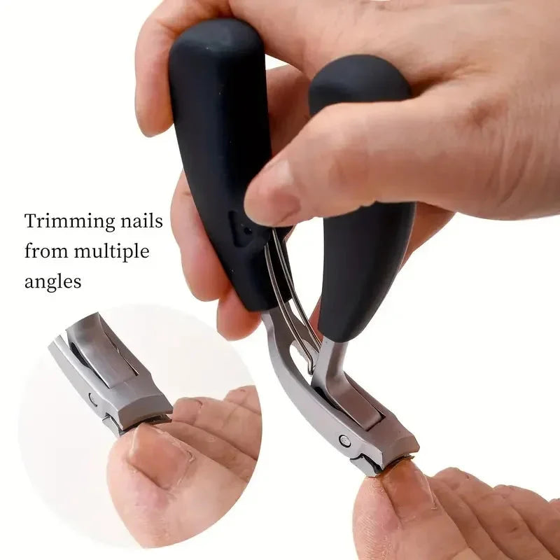 Nail Clipper Anti-Splash Guard Curved Stainless Blade