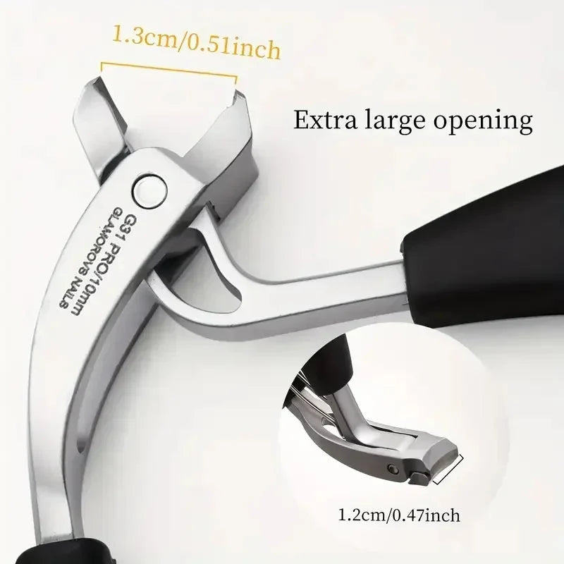 Nail Clipper Anti-Splash Guard Curved Stainless Blade