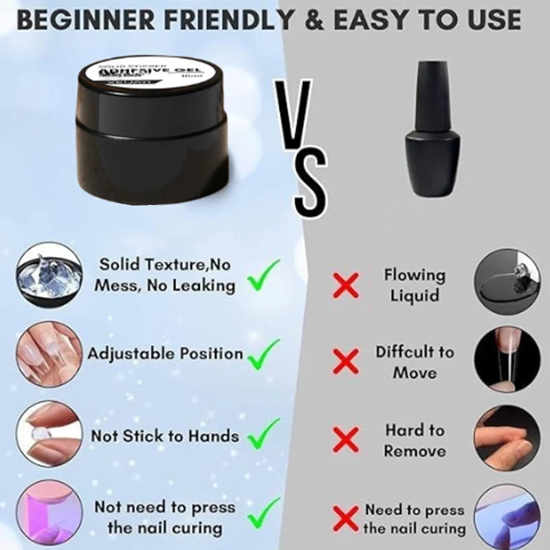 Nail Glue Gel Strong Hold Drip-Free UV & LED Curing