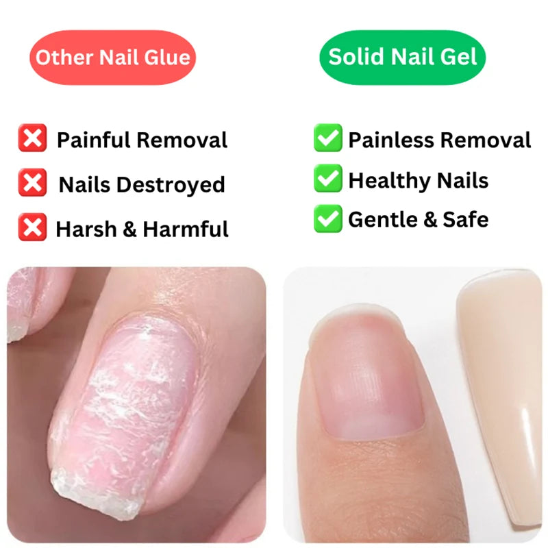 Nail Glue Gel Strong Hold Drip-Free UV & LED Curing