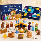 Nativity Advent Calendar 25 Figures Christmas Story Theme